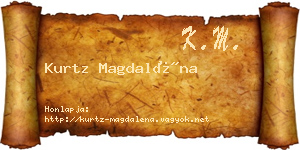 Kurtz Magdaléna névjegykártya